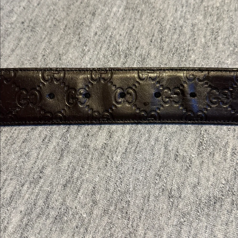 Gucci Brown Leather Belt with Silver Buckle size 95 - Picture 5 of 5